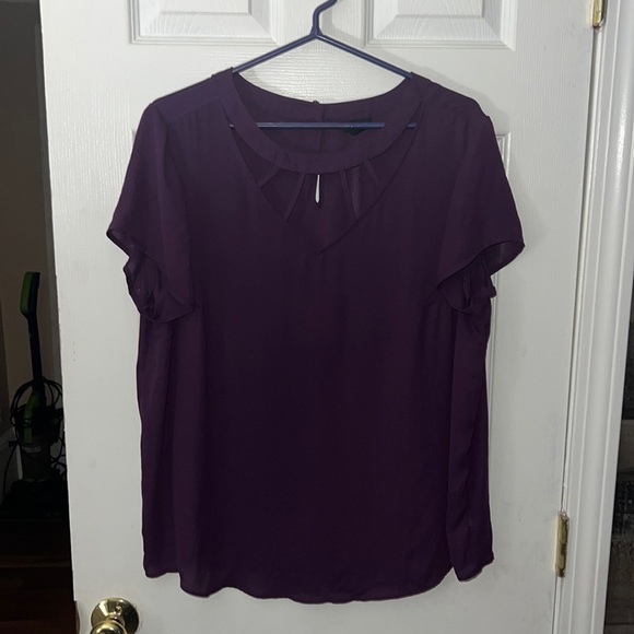 Torrid Georgette Cage Detail Blouse Size 1X - Picture 2 of 5